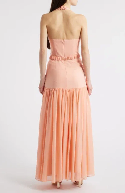 Hutch Aza A-line Halter Dress In Orange