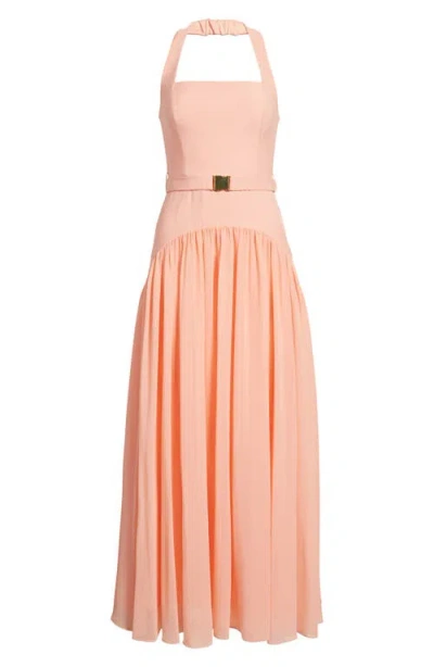 Hutch Aza A-line Halter Dress In Orange