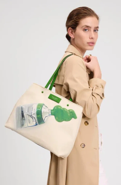 Kate Spade New York Medium Squeeze Print Canvas Tote In Ks Green Multi