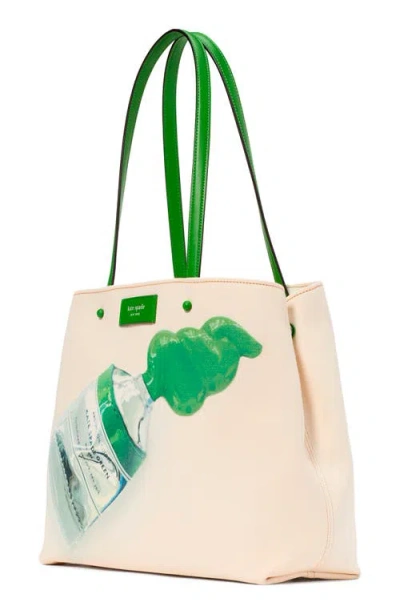 Kate Spade New York Medium Squeeze Print Canvas Tote In Ks Green Multi