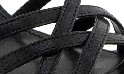 Bcbg Orisa Ankle Strap Platform Sandal In Black