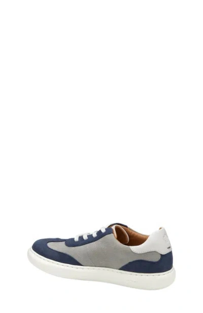 Johnston & Murphy Kids' T-toe Anders Sneaker In Navy/gray Full Grain