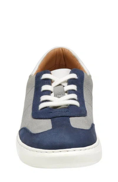 Johnston & Murphy Kids' T-toe Anders Sneaker In Navy/gray Full Grain
