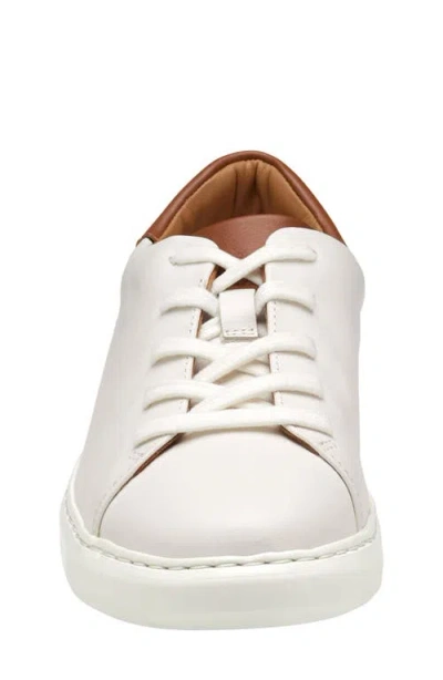 Johnston & Murphy Kids' Anders Sneaker In White Full Grain