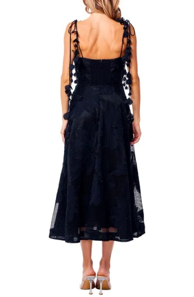 Ciebon Emilia Bustier Lace Midi Cocktail Dress In Black | ModeSens
