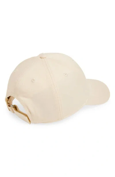 Moncler Structured Cotton Baseball Cap With Adjustable Fit In White