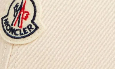 Moncler Structured Cotton Baseball Cap With Adjustable Fit In White