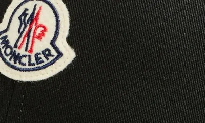 Moncler Logo Patch Baseball Cap In Black