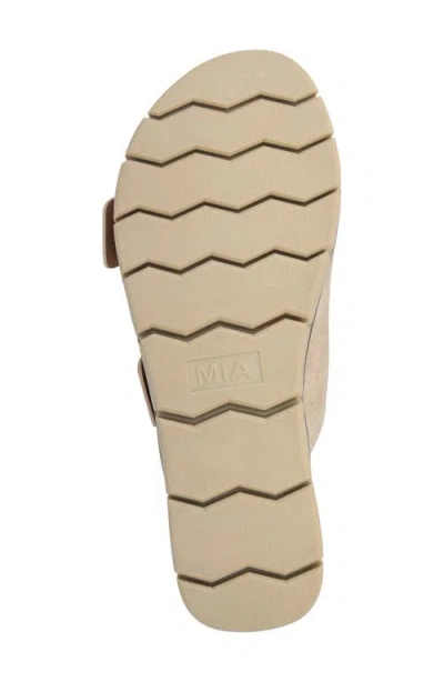 Mia Women's Esei Double Buckle Slip-on Slide Sandals In Dusty Soft Gold