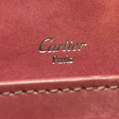 Pre-owned Cartier Pink Leather Long Wallet (bi-fold) ()