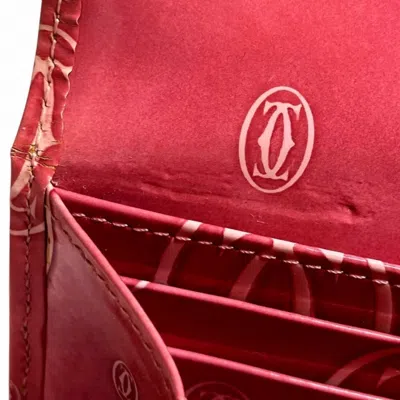 Pre-owned Cartier Pink Leather Long Wallet (bi-fold) ()