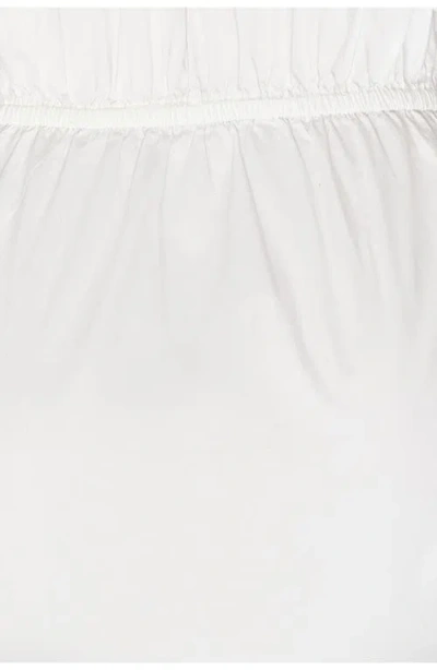 The Lulo Project Lilies Tie Front Stretch Cotton Midi Dress In Crudo