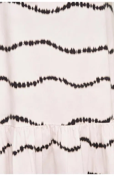 The Lulo Project Crustacean Stretch Cotton Maxi Skirt In Beige Waves