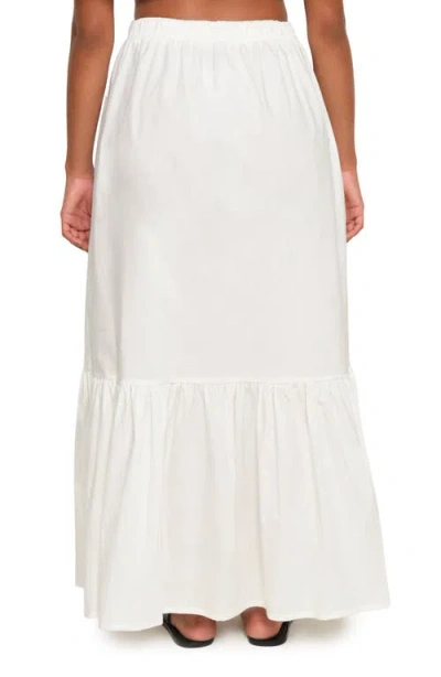 The Lulo Project Crustacean Stretch Cotton Maxi Skirt In Crudo