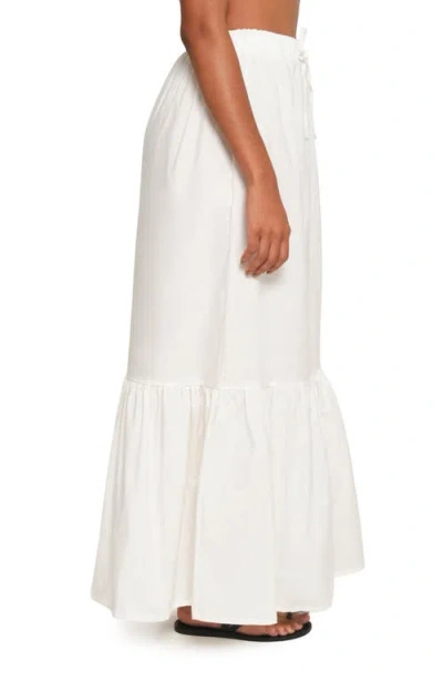The Lulo Project Crustacean Stretch Cotton Maxi Skirt In Crudo