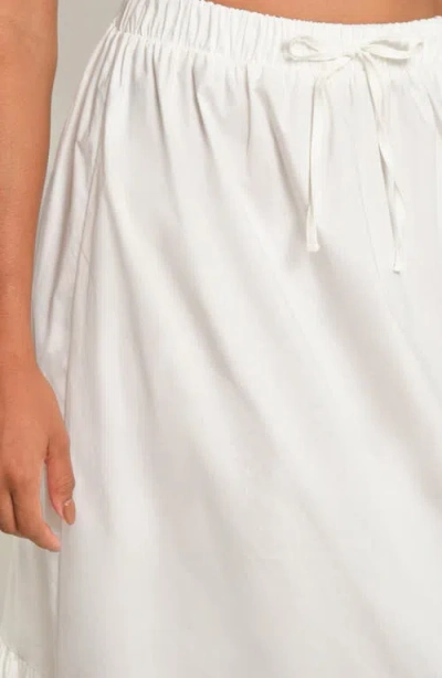 The Lulo Project Crustacean Stretch Cotton Maxi Skirt In Crudo