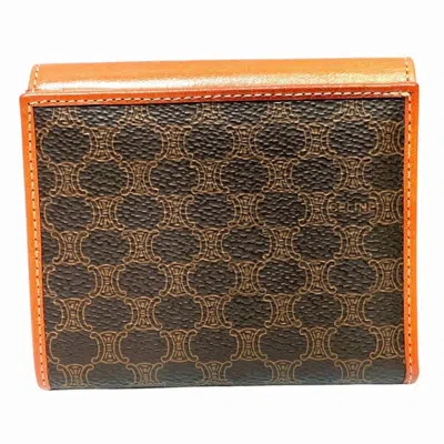 Pre-owned Celine Brown Pvc Leather Wallet (bi-fold) ()
