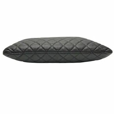 Pre-owned Chanel Black Caviar Leather Clutch Bag ()