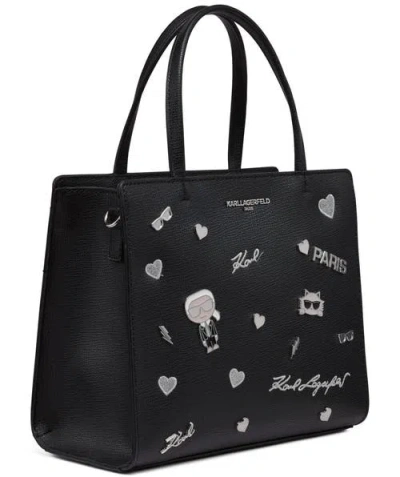Karl Lagerfeld Paris Maybelle Satchel In Black