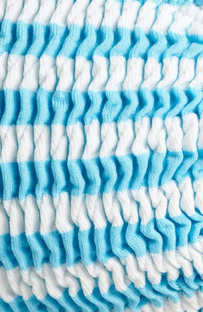 Cleonie Bali Colorblock Bikini Top In Sunshine Azure Stripe