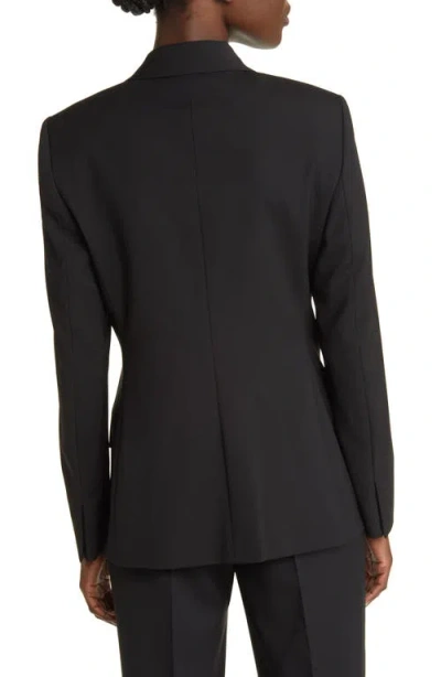 Hugo Boss Boss Jabinalah One-button Virgin Wool Blazer In Black