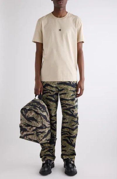 Givenchy Crew Neck Short Sleeves T-shirts In Beige