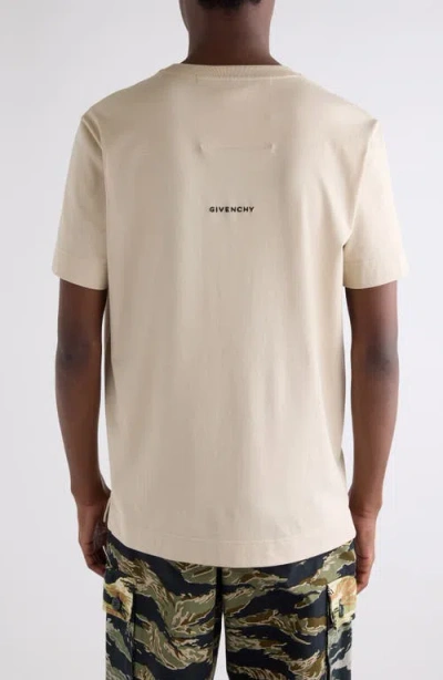 Givenchy Crew Neck Short Sleeves T-shirts In Beige