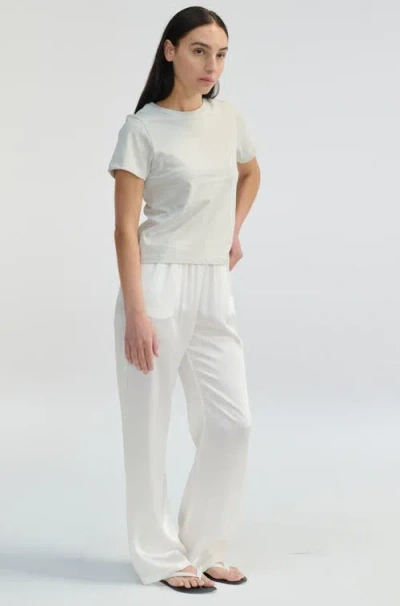 Almina Concept Short Sleeve Tee In Light Blue Grey