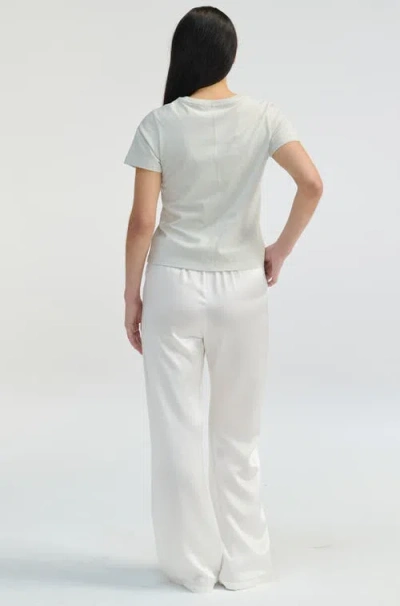 Almina Concept Short Sleeve Tee In Light Blue Grey