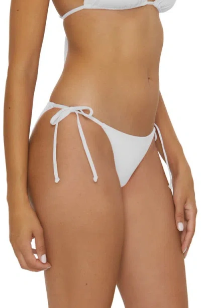 Becca Color Code Side Tie Bikini Bottoms In White