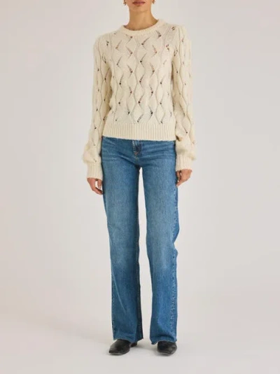 Rebecca Taylor Alpaca Chainette Sweater In Neutral