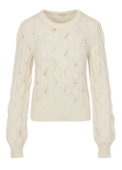 Rebecca Taylor Alpaca Chainette Sweater In Neutral