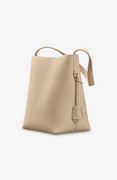 Maison De Sabre Leather Bucket Soft Tote In Saharan Fuchsia