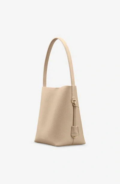 Maison De Sabre Leather Bucket Soft Tote In Saharan Fuchsia