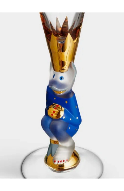 Orrefors Sparkling Devil Champagne Glass In Blue