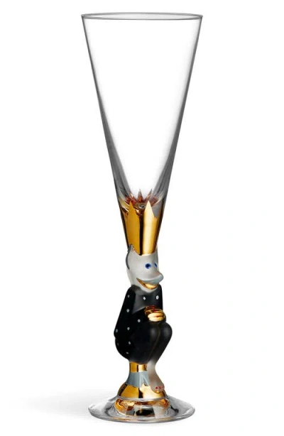 Orrefors Sparkling Devil Champagne Flute In Dark Gray