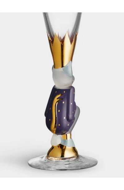 Orrefors Sparkling Devil Champagne Flute In Purple