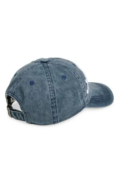 Acne Studios Carliy Logo Cotton Cap In Faded Blue