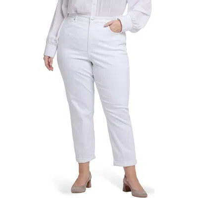 Nydj Patchie Optic White Capri Jean In White