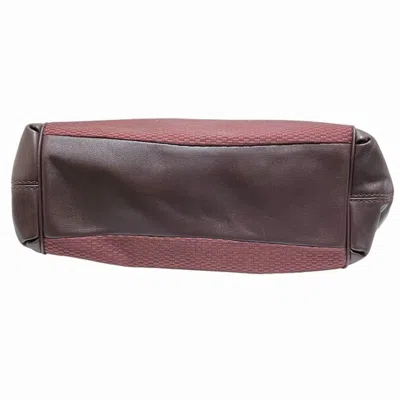 Pre-owned Coach Bordeaux Canvas Shoulder Bag Tote Bag ()