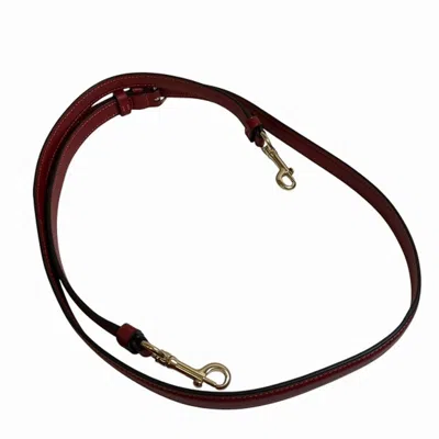 Pre-owned Coach Brown Red Color Canvas Leather Handbag Shoulder Bag () In Brown, Red Color