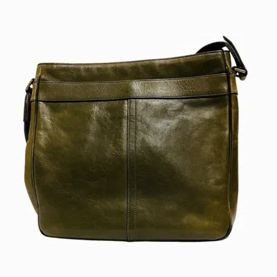Pre-owned Coach Khaki Leather Shoulder Bag ()