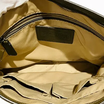 Pre-owned Coach Khaki Leather Shoulder Bag ()