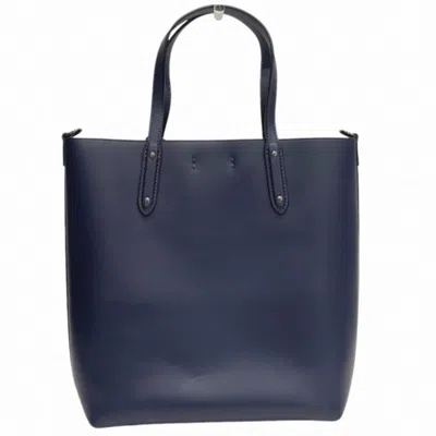 Pre-owned Coach Navy Leather Handbag Shoulder Bag ()