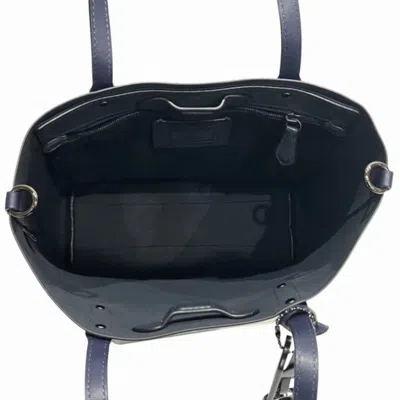 Pre-owned Coach Navy Leather Handbag Shoulder Bag ()