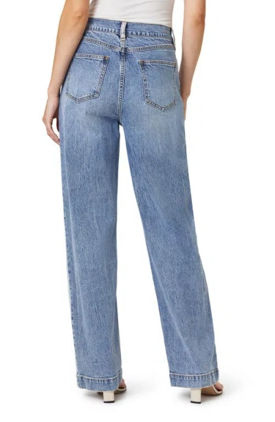Habitual Colorblock High Waist Slouchy Straight Leg Jeans In Pacific