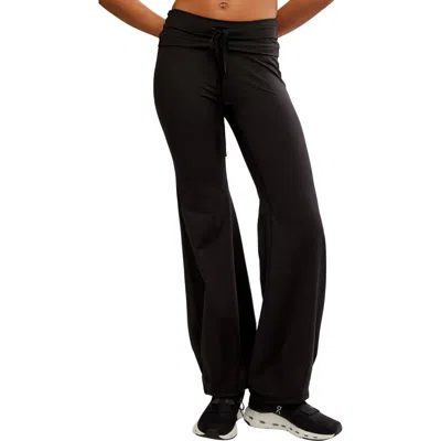 Free People Fp Movement Quick Step Drawstring Flare Pants In Black