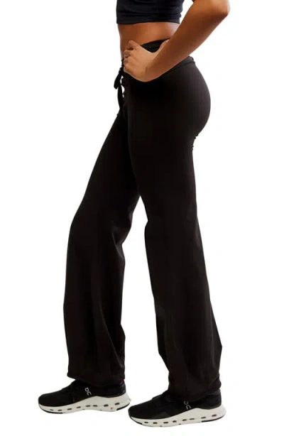 Free People Fp Movement Quick Step Drawstring Flare Pants In Black