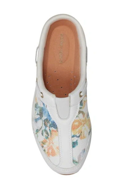 Easy Spirit Women's Travelport Nautical Mule Walking Sneakers In White