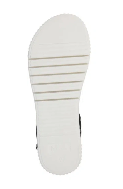 Mia Women's Evelin Grommeted Platform Round Toe Sandals In Black/silver